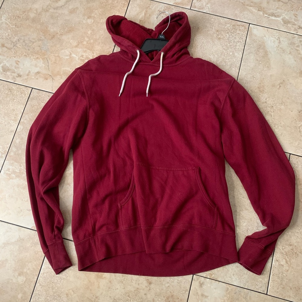 Plain red hoodie